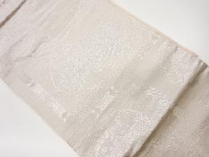 リサイクル　変わり格天井に花々模様織出し名古屋帯